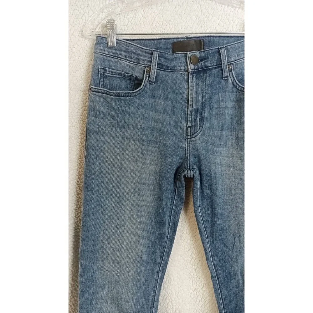 J Brand Women's Skinny Blue Jeans Size 31 Medium Wash 30x28 Mid Rise No Flaws